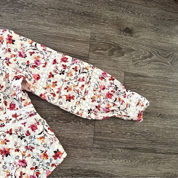 By Anthropologie Puff-Sleeved Lace Buttondown - Picture 4 of 9